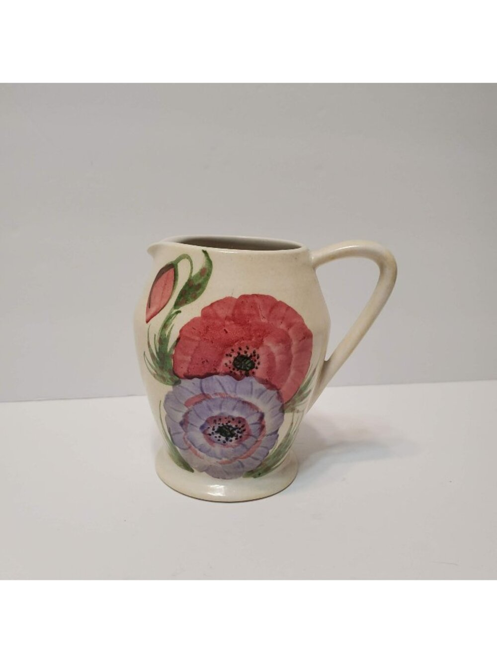 Vintage Milk Jug, 1930s E Radford England Pottery, Hand Painted Ceramic Creamer